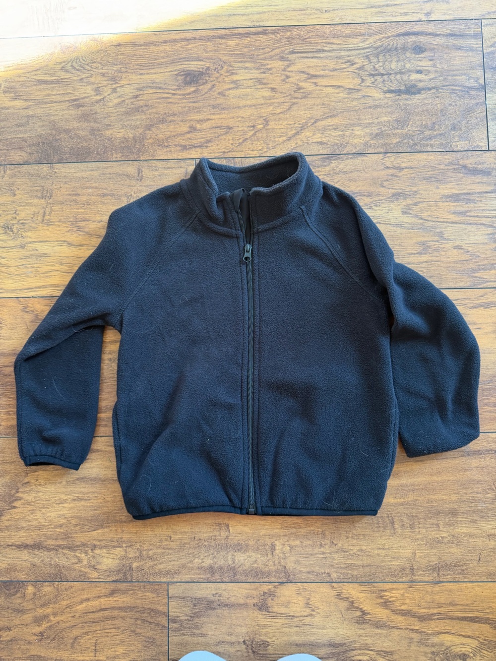 wonder nation Black Full-Zip Fleece Jacket for Kids